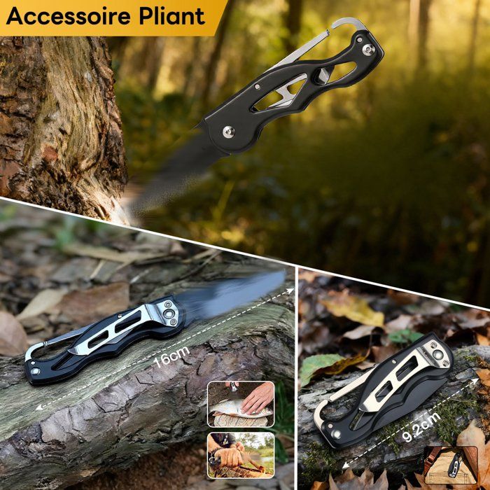 Sifflet De Survie 3-en-1 Avec Boussole Et Thermomètre – Idéal Randonnée, Camping Et Sécurité Femme - 7