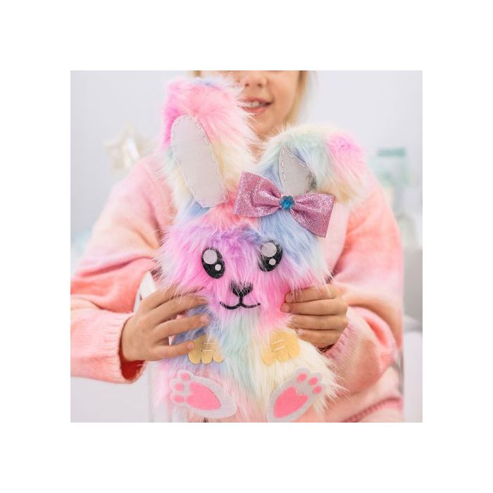 KRAFUN Kit Couture Gros Lapin Géant Pour Enfants - Mon Premier Kit Artisanat Créatif Avec Poupée Et Costumes Kit Couture Jumbo Bunny