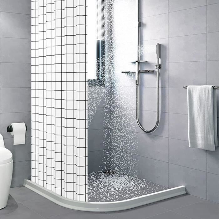 Bande De Rétention D'eau Silicone 30mm - Joint étanche Pour Douche Sans Receveur, 200cm Gris - 9