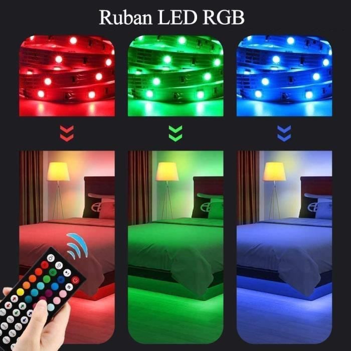 Lepro Ruban LED 15M MagicColor avec Télécommande, Kit de Bande LED