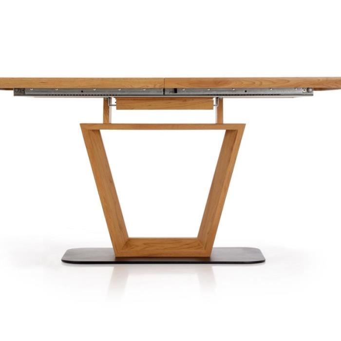 Table rectangulaire avec rallonge chêne doré L 160-220 cm - Cbc