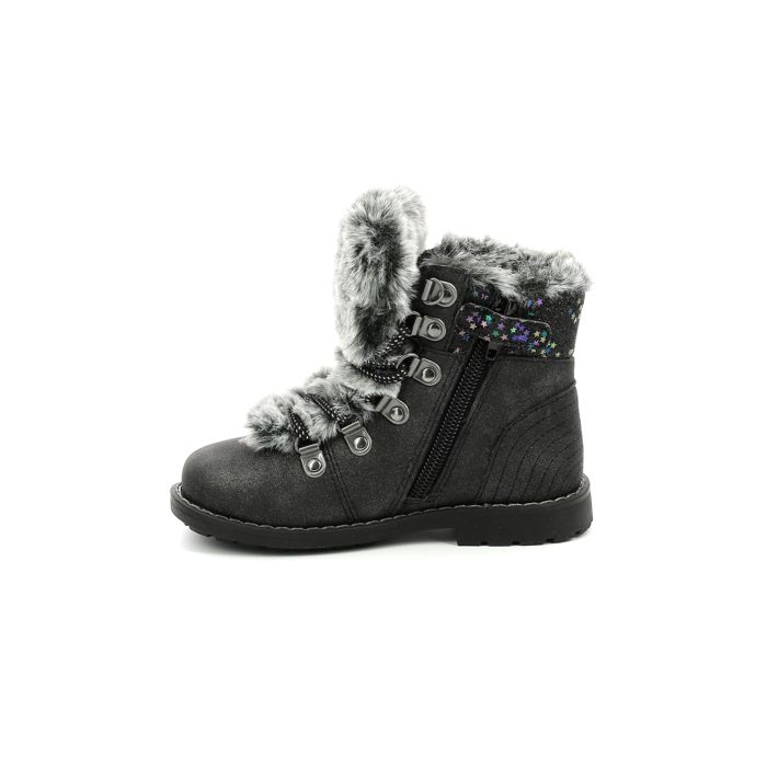 Bottillons fille en cuir noir Mod8 Stemila confortables et