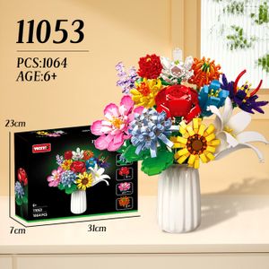 CENOVE Jouets de Construction de Jardin de Fleurs, 3 4 5 6 Ans, Ensembles de Bouquets de Bricolage pour Filles et Garçons, Blocs de Construction Créatifs pour Enfants (135 PCS