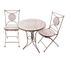 Table Et Chaises Jardin Fer Forge Ceramique 2 Personnes Salon De