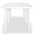 Table de jardin Blanc 210 x 96 x 72 cm Plastique -AKO7731039230344-0