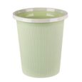 Poubelle Pour Salle De Bain En Bambou Avec Couvercle H 32cm