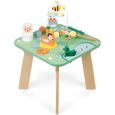 Table Multi-Activites Eveil bebe Ferme JANOD - Jouet en bois peinture a l'eau - Des 12 mois-0