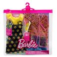Barbie Fashion pack - HBV71 - Ensemble tenues de vêtements pour poupée Barbie - short, top, robe, sac, chemisier et lunette-0