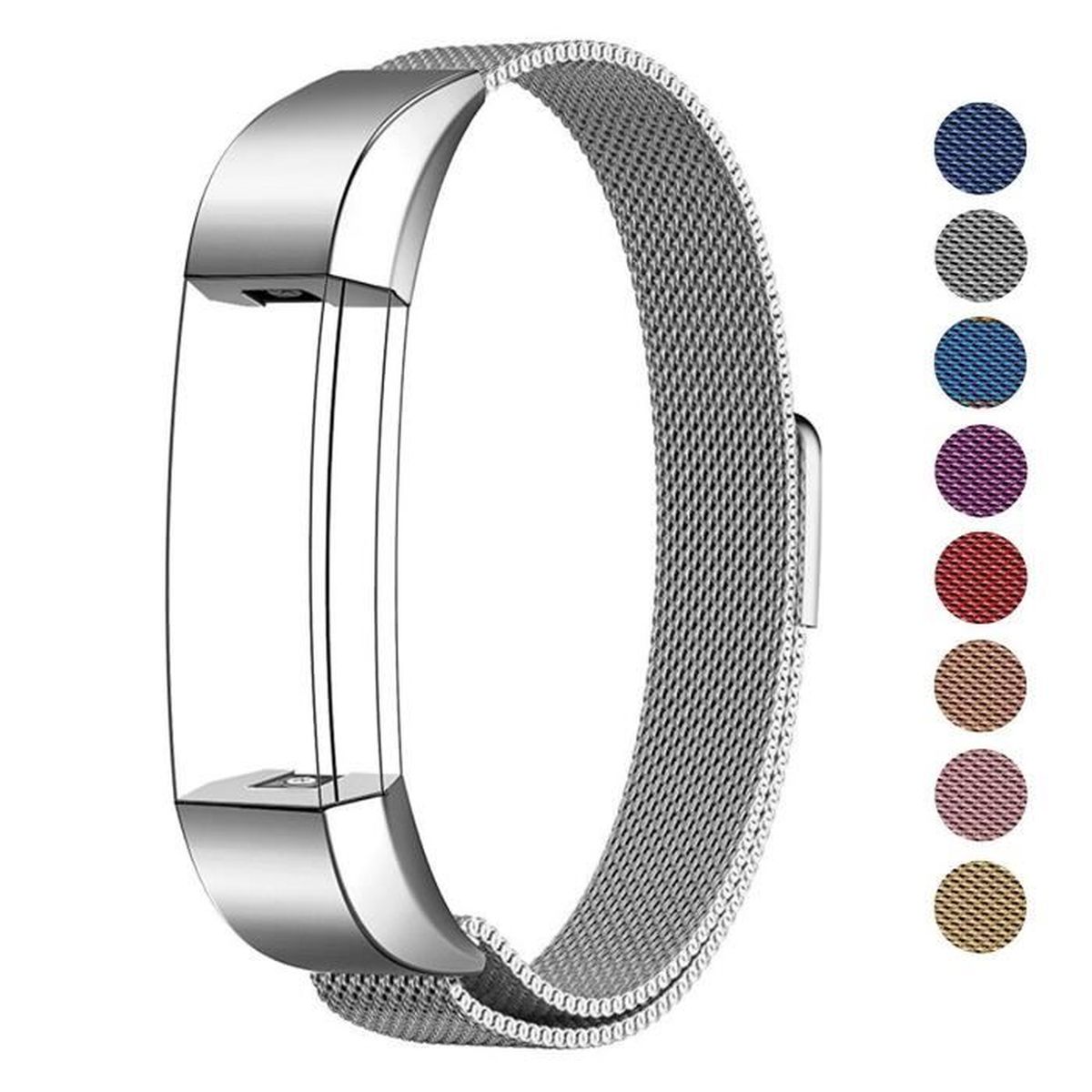 Fitbit Argent pour bracelet de bracelet en métal de remplacement pour Fitbit Alta HR 