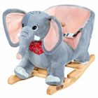 DEUBA SPIELWERK® Fauteuil à Bascule Éléphant Jouet à bascule Animal en peluche avec Fonction sonore Jouet enfant 10 Mois et +