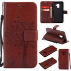 FRANCIS-R Etui pour 5.6" Samsung Galaxy A8 2018 Téléphone de Protection, Samsung Galaxy A8 2018 Coque Flip Housse avec Support Coffee