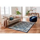 NAZAR Tapis EMA vintage coloré - 120 x 170 cm - Bleu, beige et crème