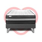 VITALIT Ensemble Matelas Sommier 90x200 cm - Sommier Gris (déjà monté) - Vital Power Zen Gris