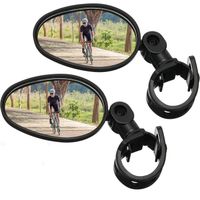 2 Pièces Miroir de Vélo Miroir de Guidon Rotatif Réglable à 360 Degrés Miroir de Vélo Grand Angle Rétroviseur de Cyclisme Antichoc 