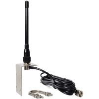 HYS Antenne marine VHF en caoutchouc avec support - Cable RG58 de 5 m - Pour radio VHF