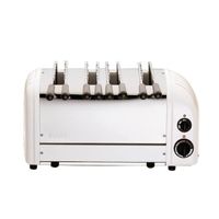Grille Pain Professionnel Toaster Electrique - DUALIT - 4 Pinces - Blanc - 2,7kW