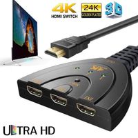 XCSOURCE HDMI Switch 4k | 3-Port HDMI Splitter Cable | Hdmi Câble Commutateur Prend 4K