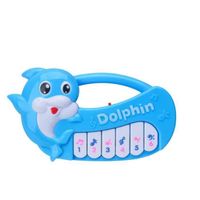 FESTIVUS Jouets musicaux électriques pour enfants, jouet d'orgue électronique lumineux dauphin bleu