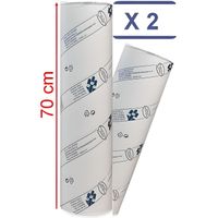 MFB Provence® - 2 x Draps d'examen ouate Luxe 70 cm - Gaufré - 2 plis -prédécoupés 38 cm