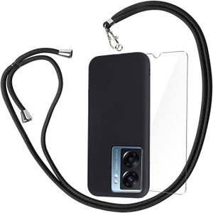 ACCESSOIRES SMARTPHONE Lanyard Cover pour Oppo A77 5G Noir Case+1PCS Film