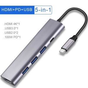 Adaptateur USB-C vers HDMI 4K, 3D, PD3.0 - 100W, USB-C 2.0