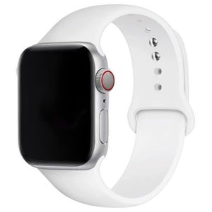 BRACELET MONTRE CONNEC. 38 40 41 mm S-M - Blanc - Bracelet En Silicone Pour Apple Watch, Iwatch , Pour Apple Watch Série 7 3 5 6 Se