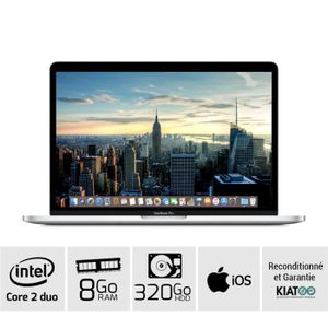 Vente PC Portable APPLE MACBOOK PRO 13 Gris A1278 core 2 duo 8 go ram 320 go HDD disque dure clavier AZERTY pas cher Vente PC Portable APPLE MACBOOK PRO 13 Gris A1278 core 2 duo 8 go ram 320 go HDD disque dure clavier AZERTY pas cher