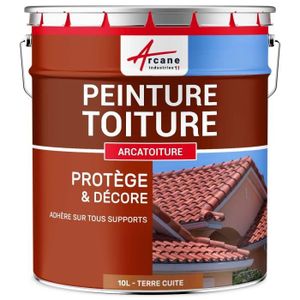PEINTURE - VERNIS Peinture Toiture pour tuiles ou toiture en matériau poreux : COVERFILM  10 L - Terre cuite -  RAL 8023