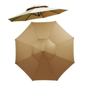 TOILE DE PARASOL ZERONE Toile de rechange pour parasol en polyester imperméable et coupole pour parasol de table de marché 10697