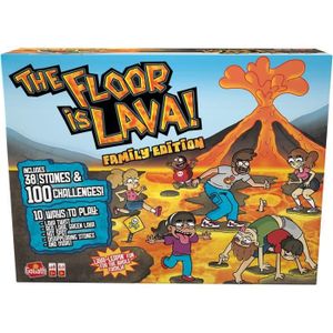 JEU SOCIÉTÉ - PLATEAU Jeu de plateau - The Floor Is Lava - Edition Famille - Jeu de société interactif - 10 jeux proposés