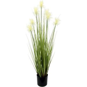 FLEUR ARTIFICIELLE Flower Protea Plante Artificielle En Graminée Dans Un Pot En Plumes D'Herbe Artificielle En Soie Blanc 92 Cm[n1]