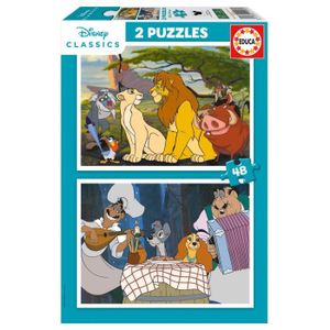 PUZZLE Educa Borras - 19996 - puzzle 2 X 48 - Animaux de 
