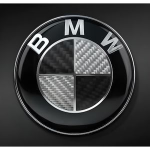 INSIGNE MARQUE AUTO Logo Emblème BMW 82mm Réel Fibre de Carbone Capot 