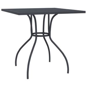 TABLE DE JARDIN  Table de jardin anthracite 80x80x72,5 cm Treillis d'acier-DIO7628921628344