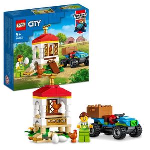 ASSEMBLAGE CONSTRUCTION LEGO® 60344 City Le Poulailler, Jouet sur les Animaux de la Ferme, avec Quad, pour Garçons et Filles de 5 Ans et Plus