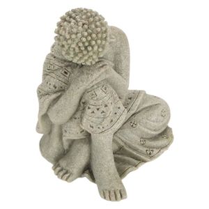 STATUE - STATUETTE Qiilu Figurine de Bouddha Statue de bouddha en résine synthétique, Sculpture de bouddha, Figurine bouddhiste linge statuette