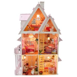 Set de 3 balais en bois maison de poupées miniatures