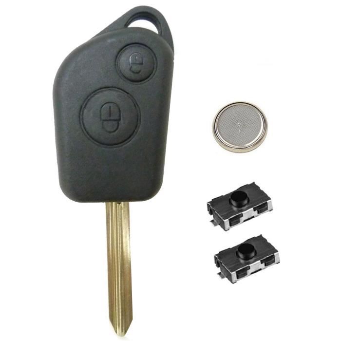 PAR Clé brute Housse de porte-clés de voiture 2 boutons accessoire de  couverture ABS adapté pour Citroen C1 C2 C3 C4 Xsara Picasso - Cdiscount  Auto