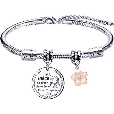 Cadeau marraine pour sa filleule bracelet personnalisé anniversaire