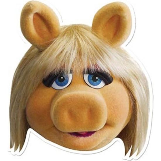 Masque Carton Miss Piggy - Les Muppets Show - Adulte - APTAFÊTES - Noir - Accessoire de déguisement