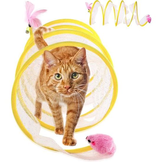 32 Ressorts En Spirale Pour Chat - Jouets Colorés Interactifs - Plastique Sans BPA - Stimule L'activité Et L'agilité