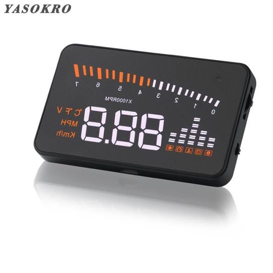 Affichage Tête Haute GPS Pour Voiture - Compteur De Vitesse Numérique Avec Alerte - Installation Facile