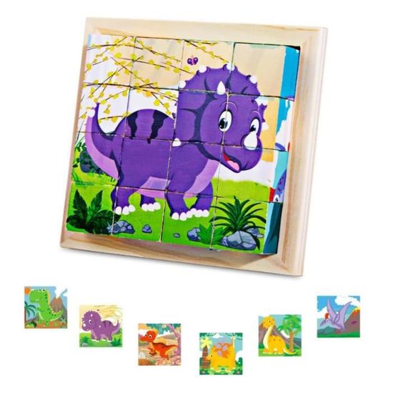 Puzzle En Bois 24 Pièces Dinosaure Pour Enfants 3-6 Ans - éducatif OSBOO - Neuf
