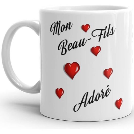 Tasse Cadeau "L'amour N'est Qu'un Mot..." Avec Renard - Design MoonWorks - Blanche