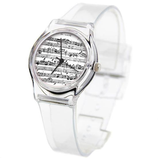 Montre bracelet transparent discount