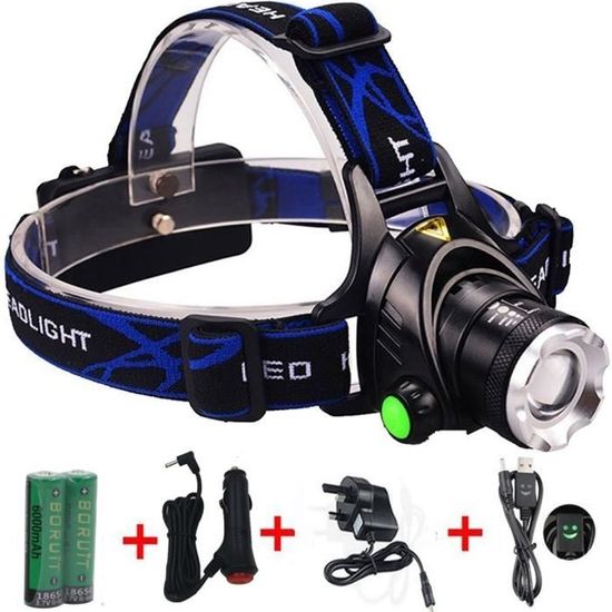 Tapez B---Lampe Frontale Étanche À Led Zk20, 8000 Lumens, Lampe Torche