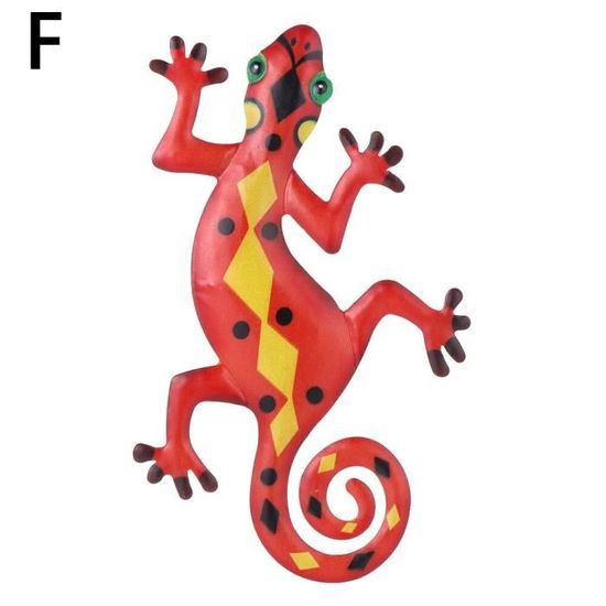 Décoration Murale 3D - Gecko Lézard Reptile En étain, Style Jungle