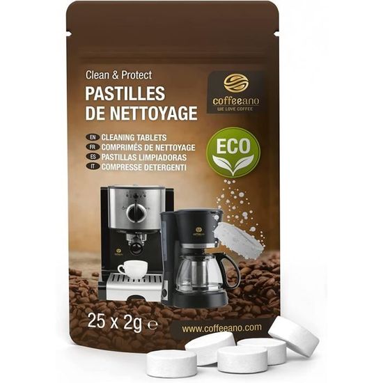 Coffeeano pour machines à café Clean&Protect. Pastilles de nettoyage  compatibles avec les machines de toutes les marques - Cdiscount Maison