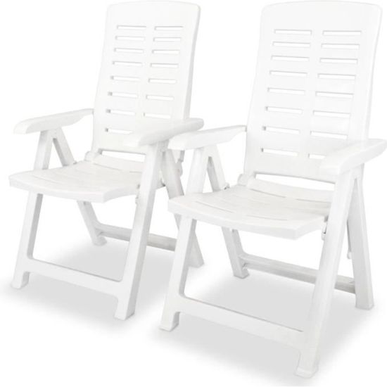 Excellent  Lot de 2 Chaise de jardin inclinables  Fauteuil Jardin