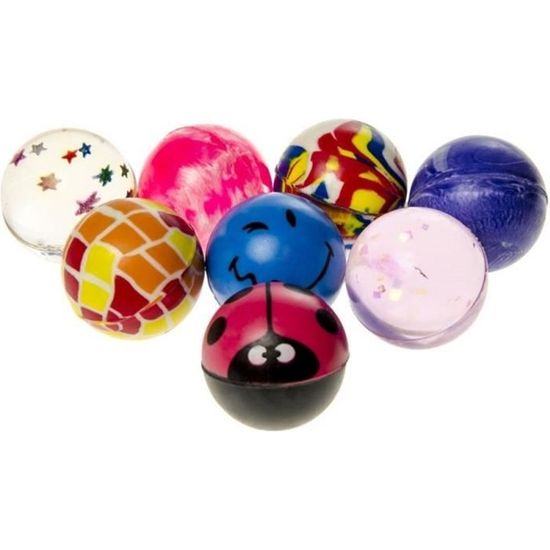 Balle rebondissante lumineuse en forme de ballon de foot - 6 cm